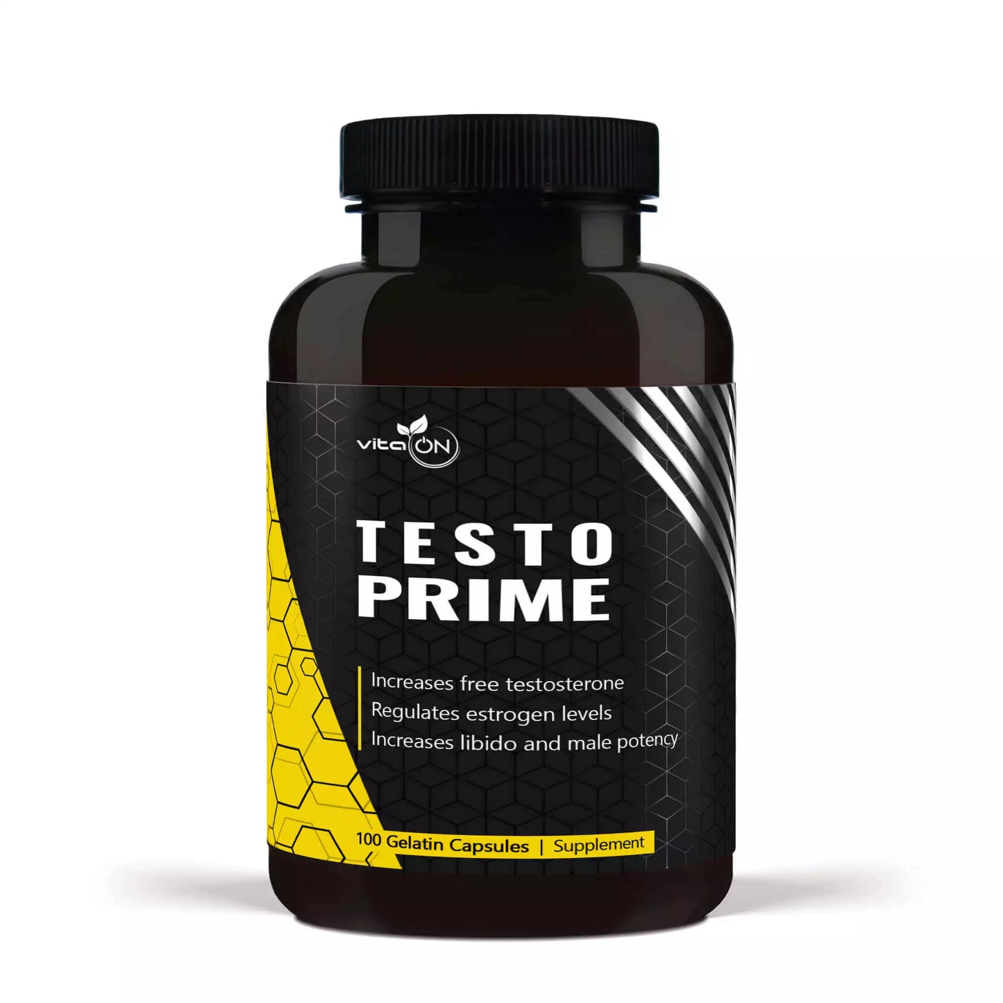 Testo Prime crește nivelul de testosteron, reglează nivelul de estrogen și crește libidoul.