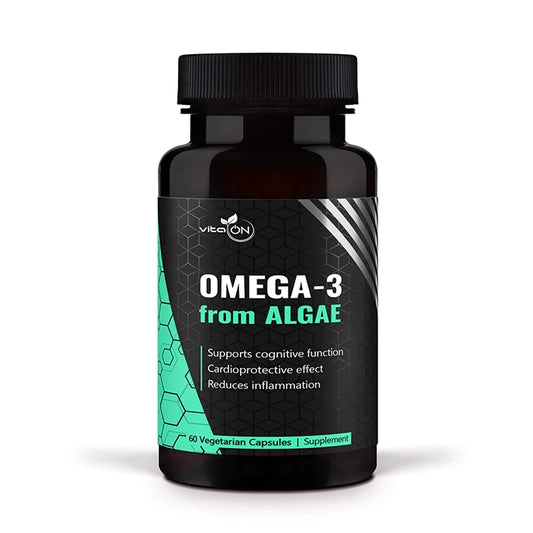 Omega 3 de la VitaOn - acizi grași de origine vegetală, care contribuie la sănătatea inimii, a sistemului nervos și a funcției creierului.