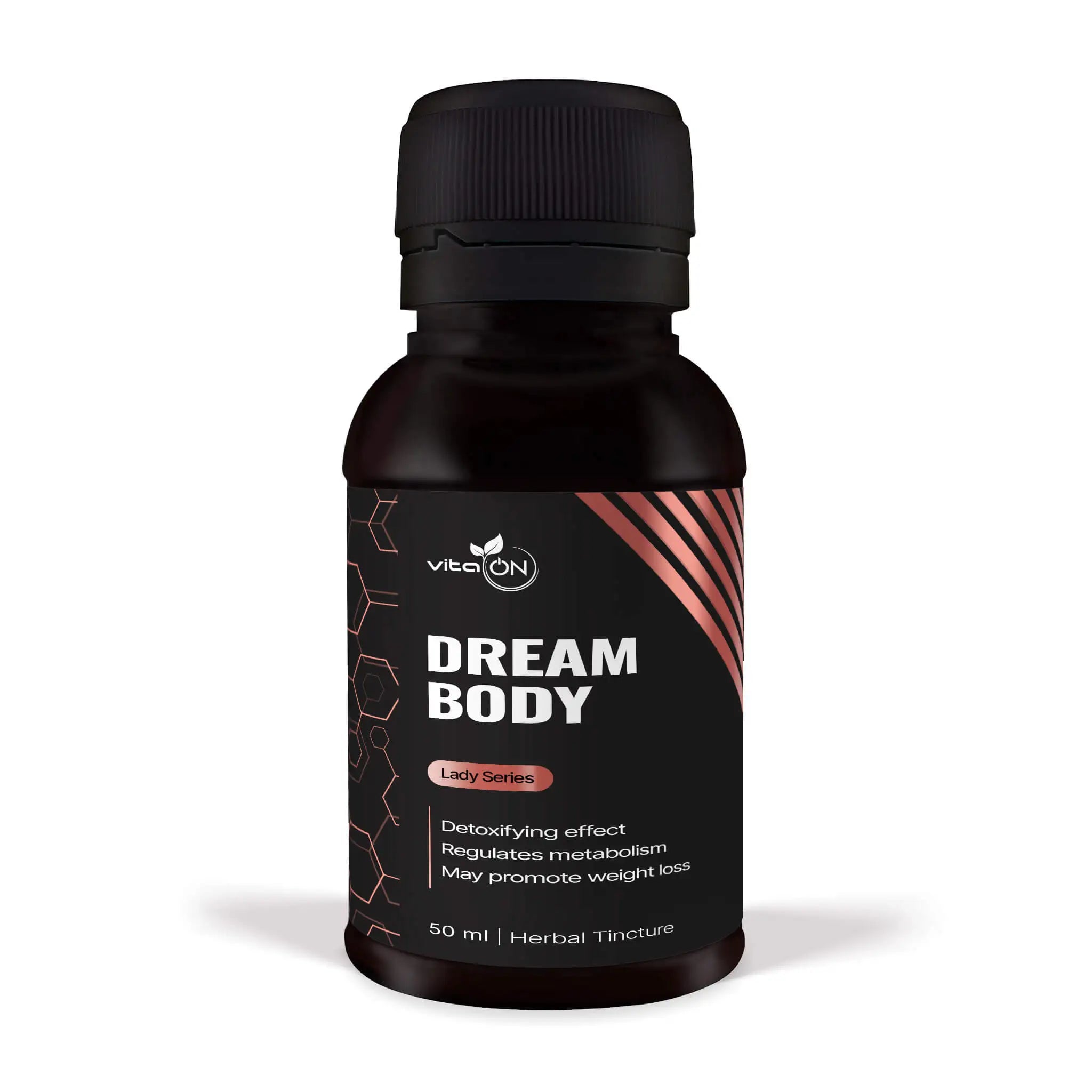 Tinctura Dream body are un efect detoxifiant, regleaza metabolismul si poate ajuta la pierderea kilogramelor in plus.